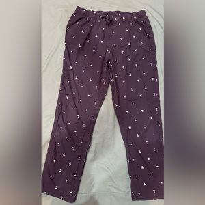 H&M Men’s Pajama Pants, Mushroom Print. Sz Large, Navy/White.